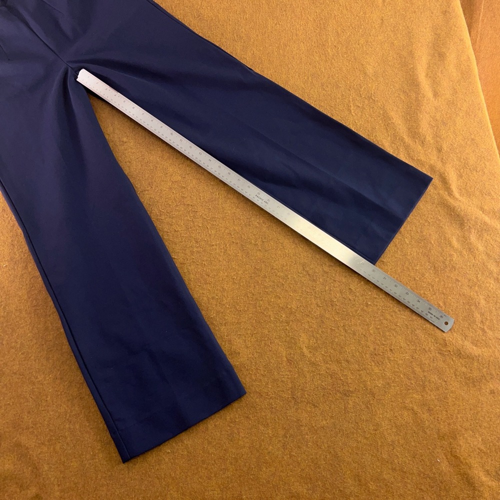 Banana Republic Womens Large Navy Blue Pleated Ponte Knit Wide Leg Pants NWT - Picture 5 of 9